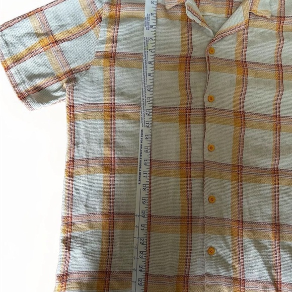 Malibu By Drill Cotton Blend Hawaiian Shirt Men's Size XL Plaid Check Breathable - Picture 11 of 13